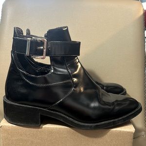 Zara leather booties, Sz 38